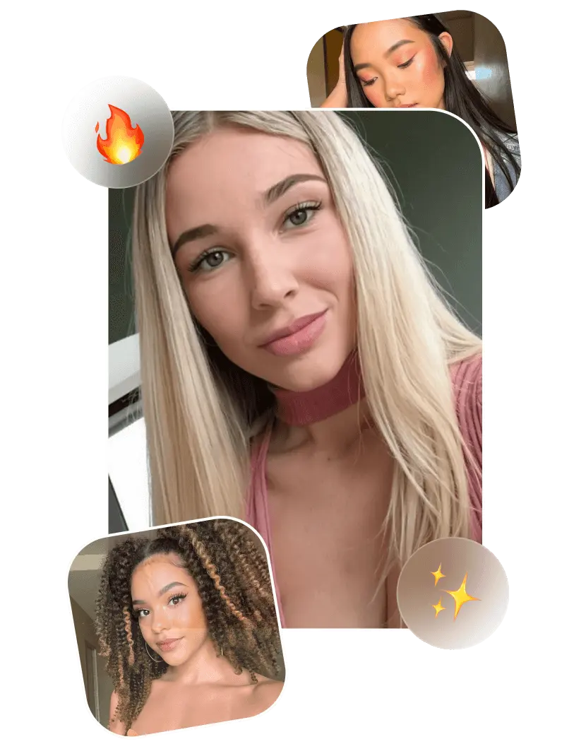 Yeni insanlarla rastgele görüntülü sohbette gülümseyen kadın