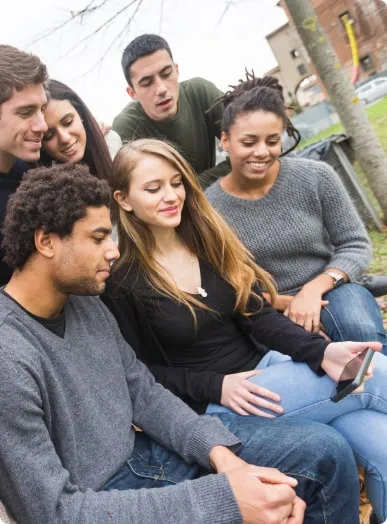 best friends chatting in a random video chat