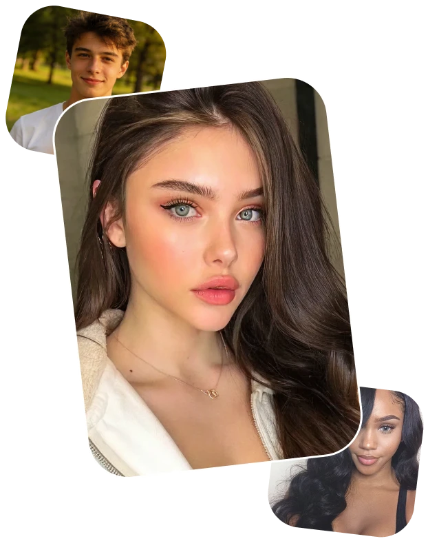 Collage av användarnas profilbilder