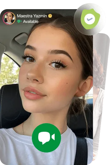 Canlı oturuma başlayan kız